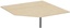 Verkettungsplatte, Anbauplatte für Tisch C Fuß Flex Fünfeck 90°, mit Stützfuß, höhenverstellbar