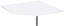Verkettungsplatte, Anbauplatte für Tisch 4 Fuß Flex Fünfeck 90°, mit Stützfuß, höhenverstellbar
