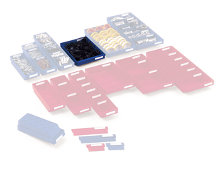 Regalkasten, für Regaltiefe 300 mm, Typ Modell 320, 65 x 240 x 300 mm, blau 