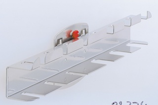 Schraubendreherhalter, Maße HxBxT 40x390x30 mm, für 12 Teile, 40 x 390 x 30 mm, alufarben 
