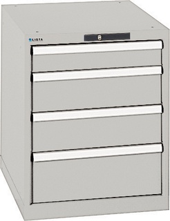 Lista Schubladenschrank, 4 Schubladen, Typ 27 x 36E, 700 x 564 x 725 mm, RAL 5005 - signalblau, Fachlast 75 kg 