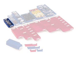 Regalkasten, für Regaltiefe 300 mm, Typ Modell 310, 65 x 120 x 300 mm, blau 