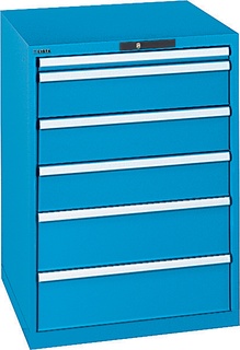Lista Schubladenschrank, 6 Schubladen, Typ 36 x 36E, 1000 x 717 x 725 mm, RAL 5010 - enzianblau, Fachlast 200 kg 