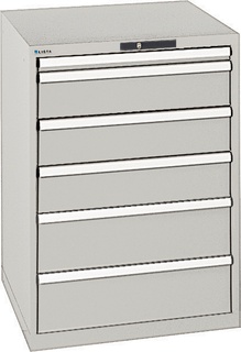 Lista Schubladenschrank, 6 Schubladen, Typ 36 x 36E, 1000 x 717 x 725 mm, RAL 7035 - lichtgrau, Fachlast 75 kg 