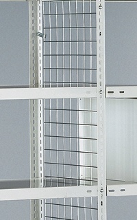Drahtgitter-Seitenwand, inkl. Spannhaken, SW für Regaltiefe 500 mm, 1000 x 400 mm, glanzverzinkt 