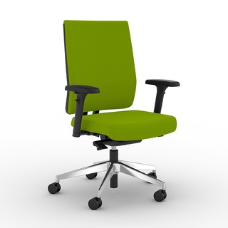 Drehstuhl F1 mit kleiner Rückenlehne, mit Sitzhöhen- u. Sitztiefenverstellung, Grün 