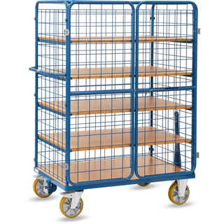 fetra Etagenwagen mit Flügeltüren als Routenzug mit 5 Etagen