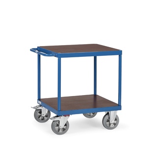 Fetra Tischwagen mit quadratischen Ladeflächen, blau