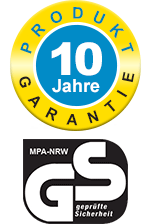 10 Jahre Garantie, GS, TÜV